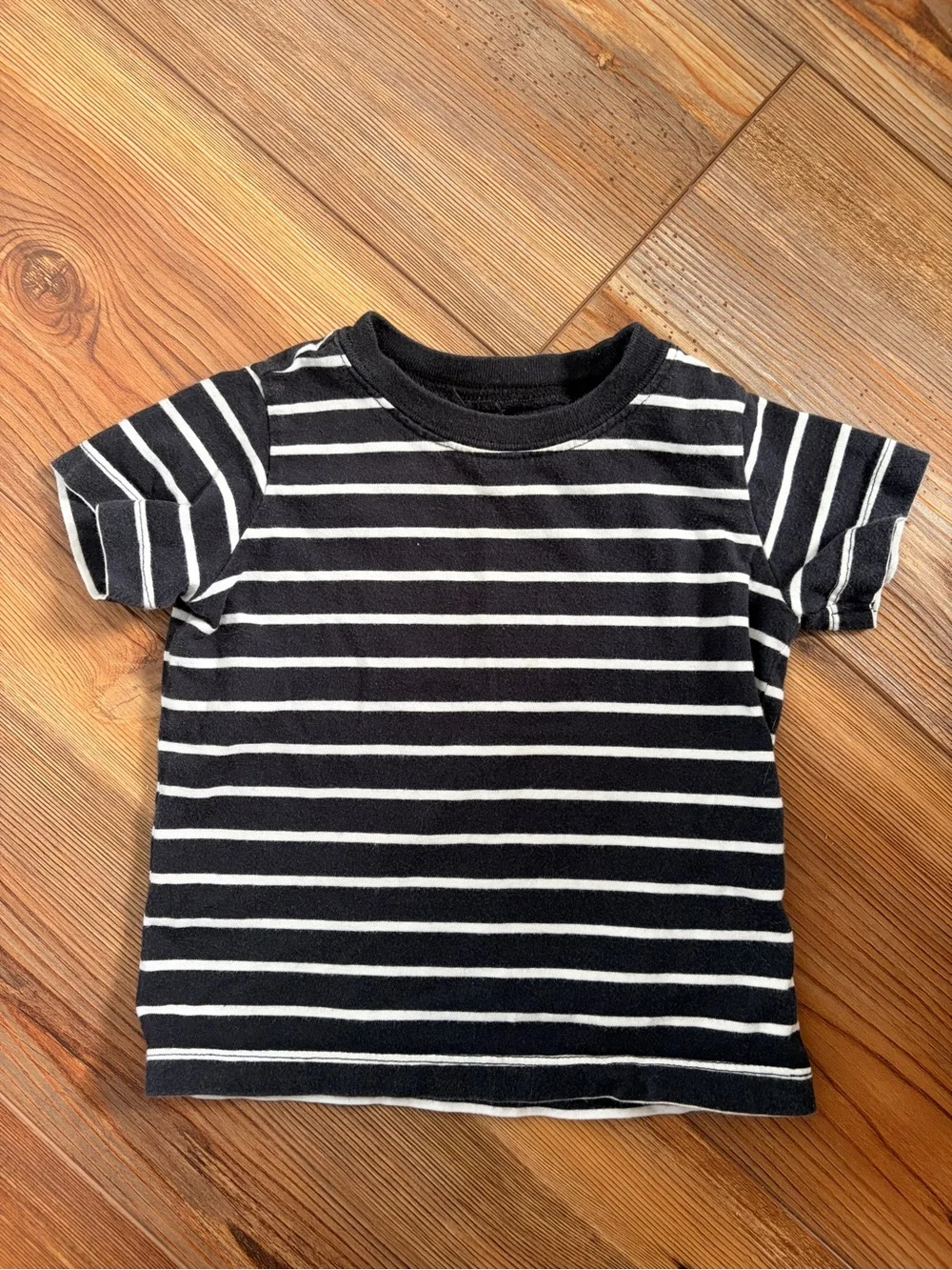 12 months Striped & Tie-Dye Short Sleeve Shirt Set - Navy, Black & Light Blue